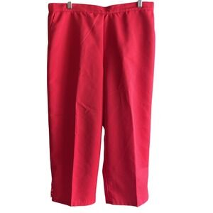 Womens crop pants size 12 Alfred Dunner pull‎ on bling accent Elastic Back